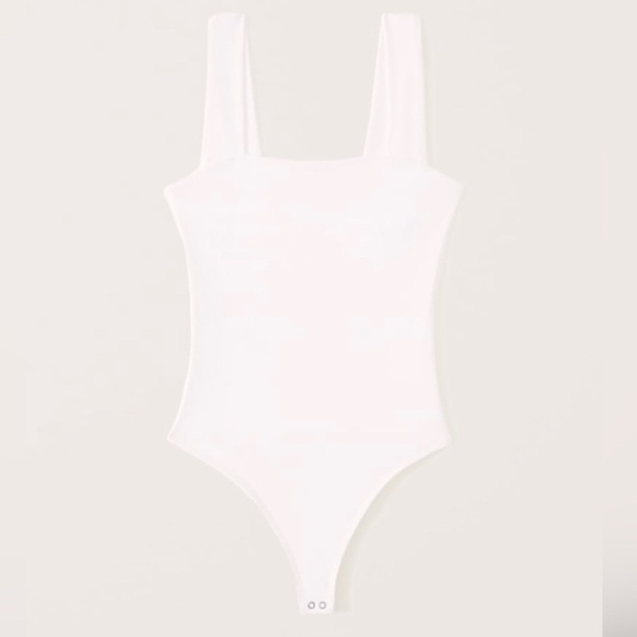 Abercrombie & Fitch Tops - Abercrombie & Fitch Cotton Seamless Fabric
Squareneck Bodysuit White - M